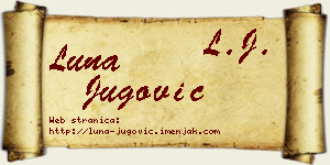 Luna Jugović vizit kartica